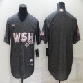 Washington Nationals blank gray majestic baseball jersey city version