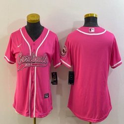 Women Nike Arizona Cardinals blank pink baseball jerseys Joint name-BD