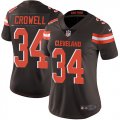 Women Browns #34 Isaiah Crowell brown Nike Color Rush Limited Jerseys