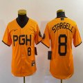 Youth Nike Pittsburgh Pirates #8 Willie Stargell Gold majestic baseball jerseys city version-BD 03