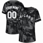 Custom Nike Chicago White Sox dark blue Pattern majestic baseball jersey-WBL