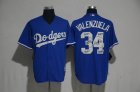 2017 Los Angeles Dodgers #34 Fernando Valenzuela blue Majestic baseball jerseys