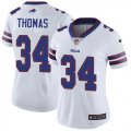 Women Nike Buffalo Bills #34 Thurman Thomas White Color Rush Limited Jersey