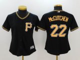 Women Pittsburgh Pirates 22 Andrew McCutchen black majestic baseball jersey