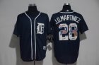 2017 Detroit Tigers #28 J. D. Martinez dark blue Majestic baseball jerseys