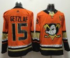 Adidas Anaheim ducks 15 Ryan Getzlaf orange hockey jerseys