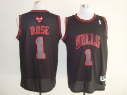 Chicago Bulls 1# Derrick Rose black nba new jersey