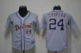 Detroit Tigers CABRERA 24# Gray kids mlb jerseys