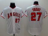 2016 Anaheim Angels #27 Mike Trout white elite baseball jerseys