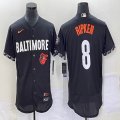 Nike Baltimore Orioles #8 Cal Ripken black Flexbase Authentic Collection Jersey big logo-BD 04