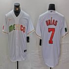 2023 World Cup Mexico #7 Julio Urias white majestic baseball jerseys 95