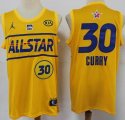 2021 Golden State Warriors #30 Stephen Curry yellow NBA All Star nba Jersey