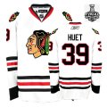 2013 NHL Stanley Cup Chicago Blackhawks #39 HUET White Jerseys