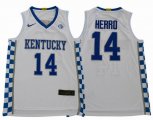 Kentucky Wildcats #14 Tyler Herro White College Basketball Jersey