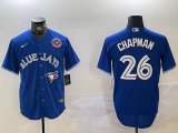 Nike Toronto Blue Jays #26 Matt Chapman blue majestic baseball Jerseys 01