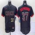 Nike Cincinnati Reds #37 Tyler Stephenson black Flexbase Authentic Collection Jersey big logo-BD 04