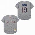 San Diego Padres #19 Tony Gwynn Gray MLB baseball jerseys-SG