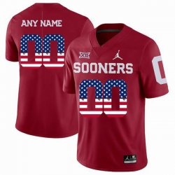 Custom 2018 Oklahoma Sooners red New College Football Jersey with jordan logo 02