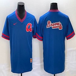 Nike Atlanta Braves blank blue majestic baseball MLB Jerseys 03