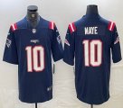 Nike Patriots #10 Drake Maye blue Color Rush Limited Jersey