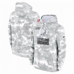 Cleveland Browns Nike Arctic Camo 2024 Salute to Service Club Fleece Pullover Hoodie