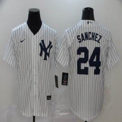 New York Yankees #24 Gary Sanchez white majestic baseball jerseys