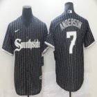 Nike Chicago White Sox #7 Tim Anderson black Majestic baseball jerseys city version-BD