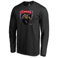 Men's Florida Panthers Fanatics Branded Black Midnight Mascot Long Sleeve T-Shirt