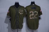 Minnesota Twins #22 Miguel Sano Green Salute to Service Stitched MLB Jersey