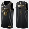 Nike Brooklyn Nets #7 Kevin Durant black gold nike NBA basketball Jersey