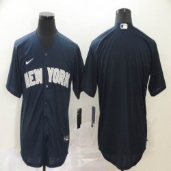 Nike New York Yankees blank dark blue majestic baseball Jerseys-BD