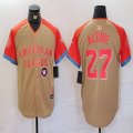 American League #27 Jose Altuve Nike Cream 2024 MLB All-Star Game Limited Player Jersey 05