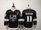 Women Adidas Los Angeles Kings #11 Anze Kopitar black hockey jersey