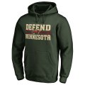 Men's Minnesota Wild Fanatics Branded Green Hometown Collection Defend Pullover Hoodie