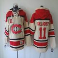 Montreal Canadiens Brendan Gallagher 11# red beige Ice Hooded Sweatshirt