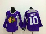 2014 new Reebok Chicago Blackhawks Patrick Sharp 10 purple ice hockey Jerseys