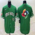 2023 World Cup Mexico blank green majestic baseball jerseys 11