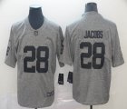 Oakland Raiders #28 Josh Jacobs Hemp grey Nike Color Rush Limited Jersey