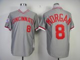 Cincinnati Reds 8# Joe Morgan gray Throwback jersey