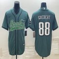 Nike Philadelphia Eagles #88 Dallas Goedert green baseball jerseys Joint name-BD