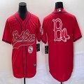 Nike Boston Red Sox blank blue majestic baseball jersey Joint name-BD 01