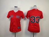 Boston Red Sox 33 VARITEK Red women mlb jersey