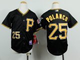 kids Pittsburgh Pirates Gregory Polanco 25# black mlb jersey