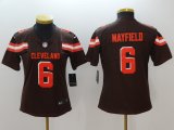 Women Browns #6 Baker Mayfield brown Nike Color Rush Limited Jerseys