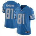 Custom Detroit Lions #81 Calvin Johnson Nike blue Color Rush Limited Jersey