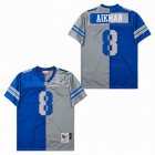 Dallas Cowboys #8 Troy Aikman Blue Gray Splits Throwback nfl Jerseys-SG