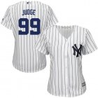 Custom New York Yankees #99 Judge white women majestic baseball jersey