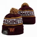 2024 Washington Commanders red white NFL Sports Cuffed Knit Hats