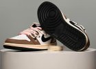 Women 2023 Air Jordan 1 basketball Shoes white brown black 01