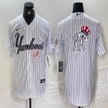 Nike New York Yankees blank white MLB baseball Jersey Joint name -BD 07